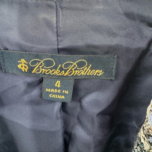 Brooks brothers tweed blazer bucle jacket size 4 - Picture 8 of 10